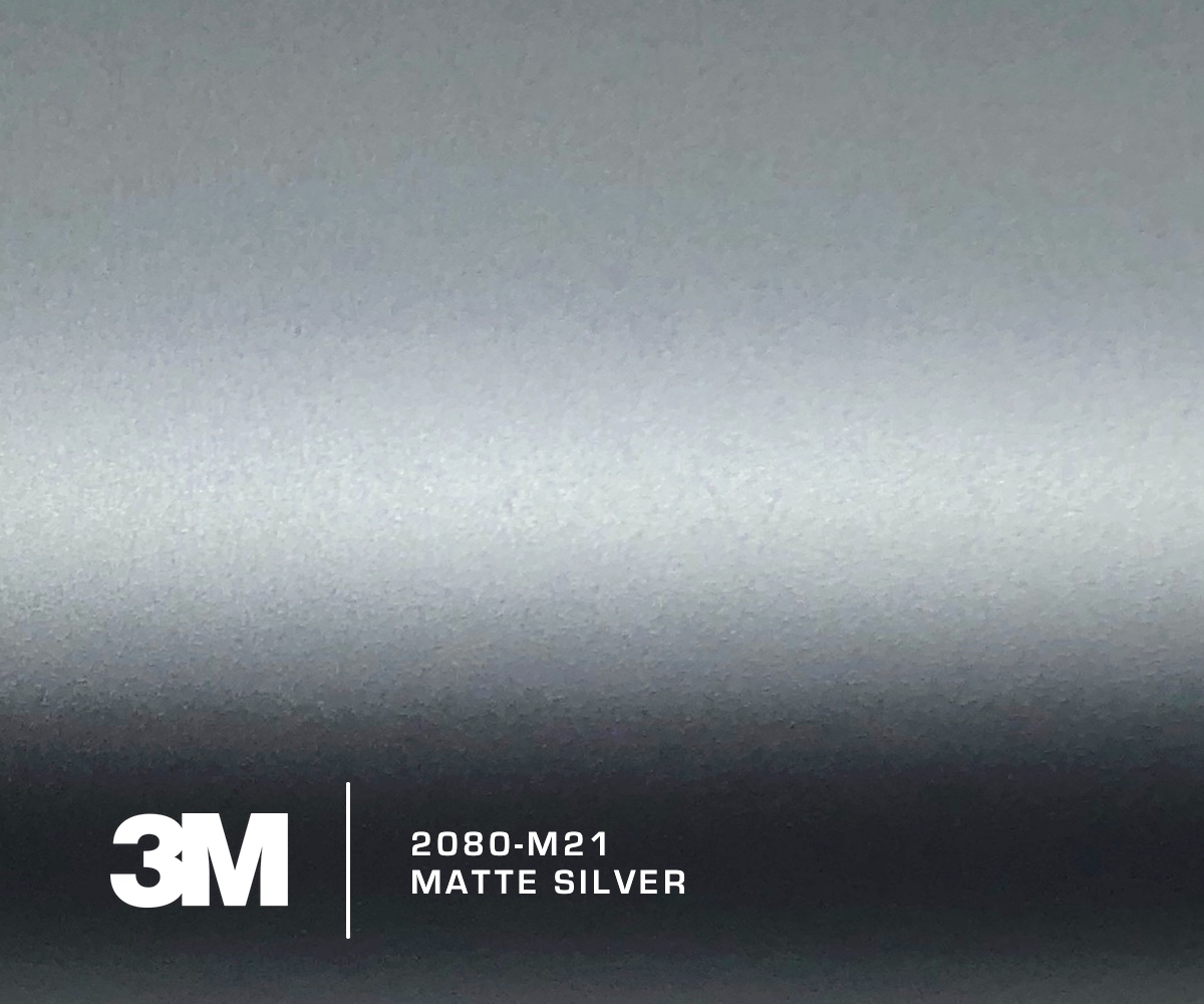 3M 2080 Matte Silver Vinyl Wrap, M21